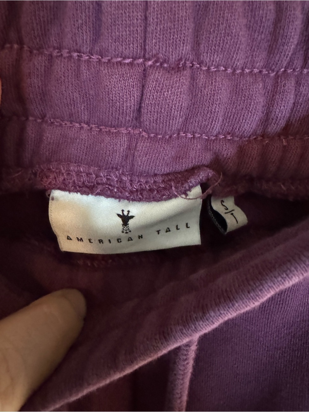 American Tall Plum Purple Joggers Small Tall 31” Inseam - Picture 3 of 6